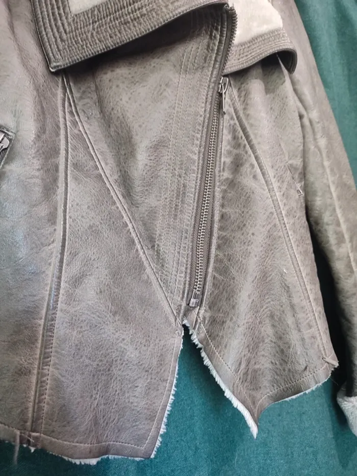 Veste aviateur/ perfecto grise 🍂 Superstar - photo numéro 3