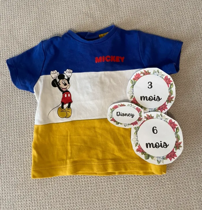 T-shirt Disney Mickey 3/6mois