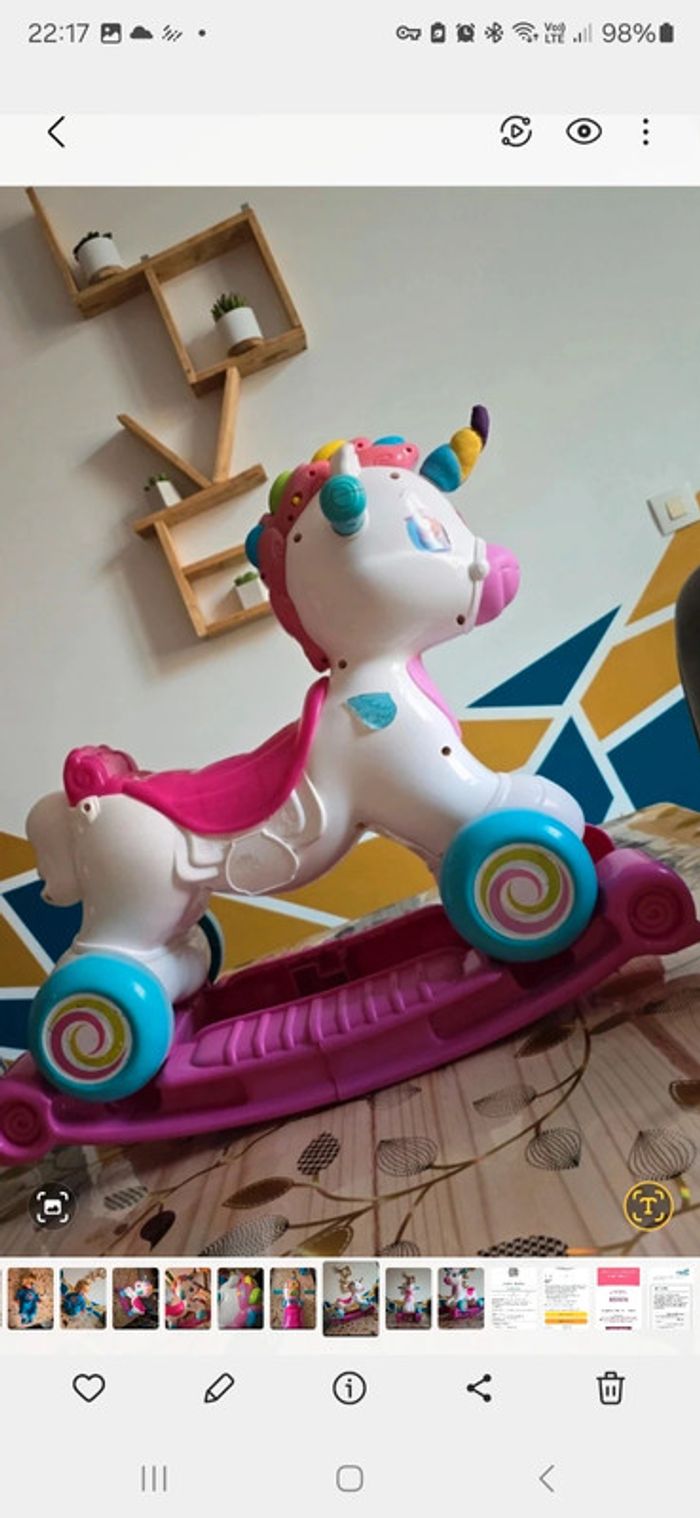 Licorne pousse pousse / à bascule - photo numéro 11