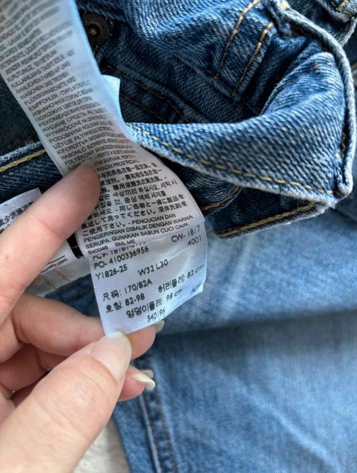 Levi’s 541 W32 (L/42) L30 Jean Athletic Fit slim taper bleu clair délavé fuselé 00s y2k vintage - photo numéro 10
