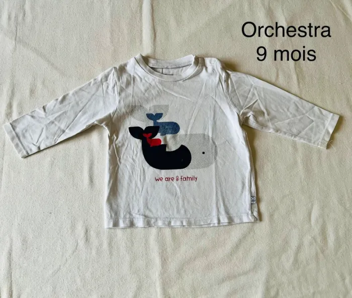 T-shirt manches longues orchestra 9 mois