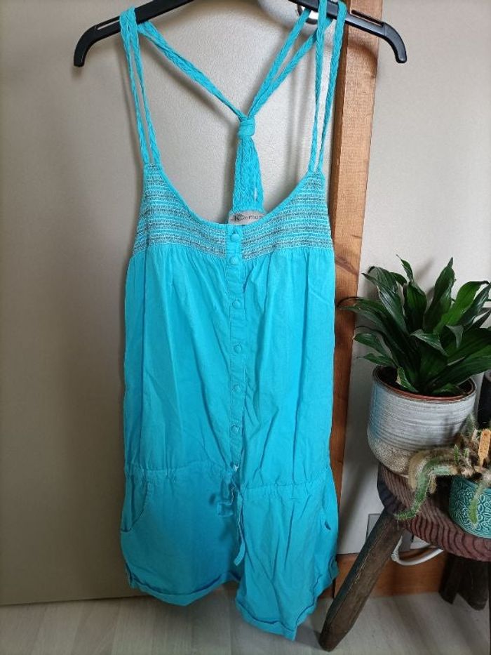 Combinaison short bleu