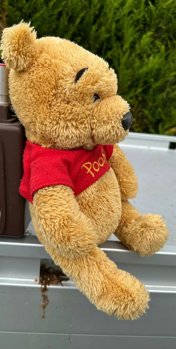 Peluche Winnie l’Ourson Disney Store – édition spéciale fils dorés - photo numéro 2