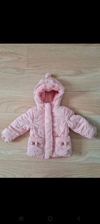 Manteau doudoune rose 9 mois