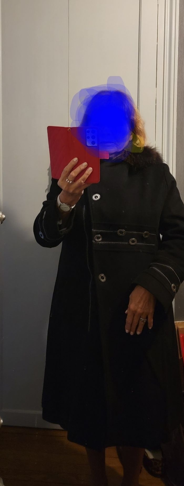 Beau manteau "Et Dieu créa la femme" noir mi-long taille 44 #style slave laine et cachemire - photo numéro 3