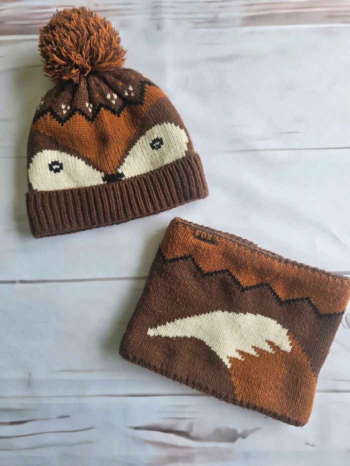 Ensemble bonnet + snood 2/3 ans - photo numéro 2