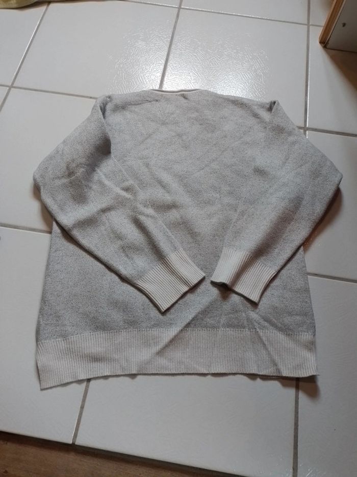 Pull femme blanc cassé asymétrique - photo numéro 9