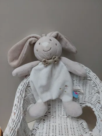 Sucre d'orge - peluche lapin corps plat etoile