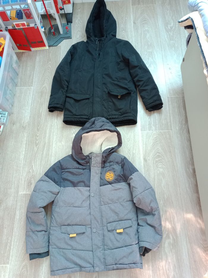 Lot 2 manteaux hiver imperméable garçon 10 ans