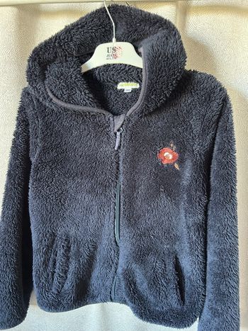 Gilet capuche pilou bleu marine 8 ans Vert baudet