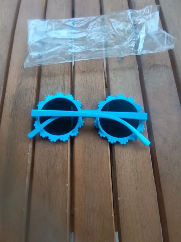 Lunettes fleurs bleu - photo numéro 2