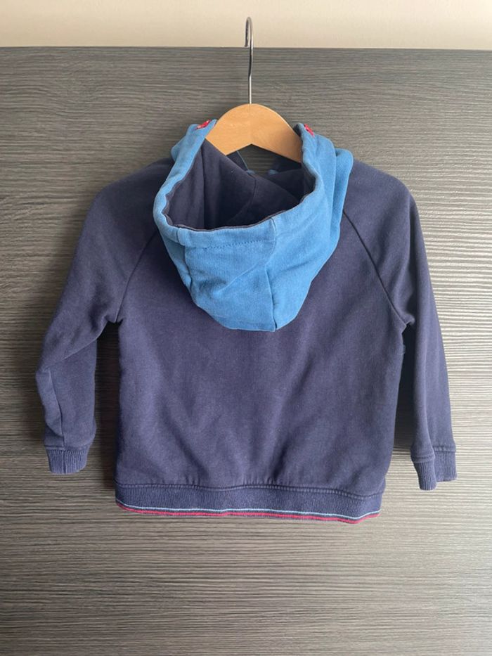 Gilet zippé à capuche garçon Sergent Major 3 ans. Bleu marine - photo numéro 3