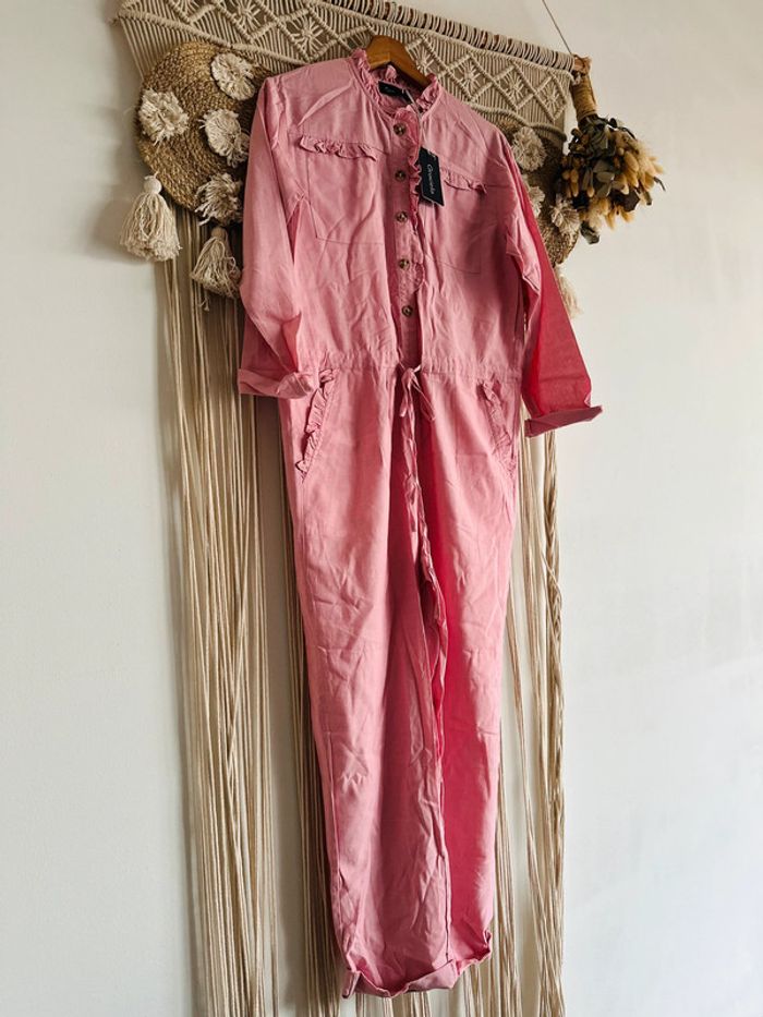 Combinaison pantalon rose taille S NEUVE - photo numéro 4
