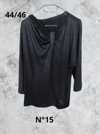 N°15 Blouse noir/paillette T44/46.