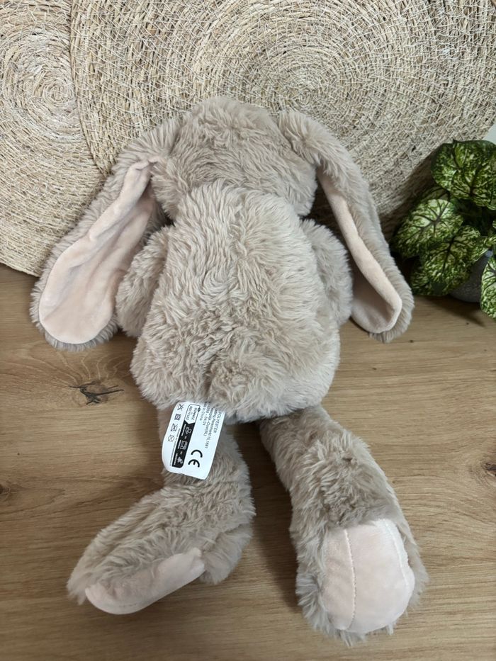 Doudou lapin beige grandes oreilles zd trading action - photo numéro 3