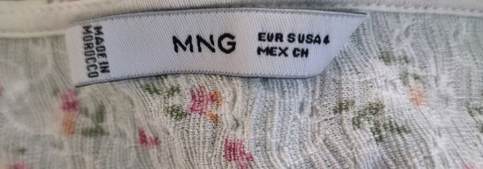 Robe casual Mng – S – Blanche à fleurs – État : Très bon - mango - photo numéro 6