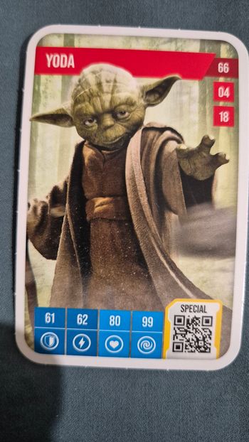 Carte Star Wars Auchan 2025 n° 66 Yoda