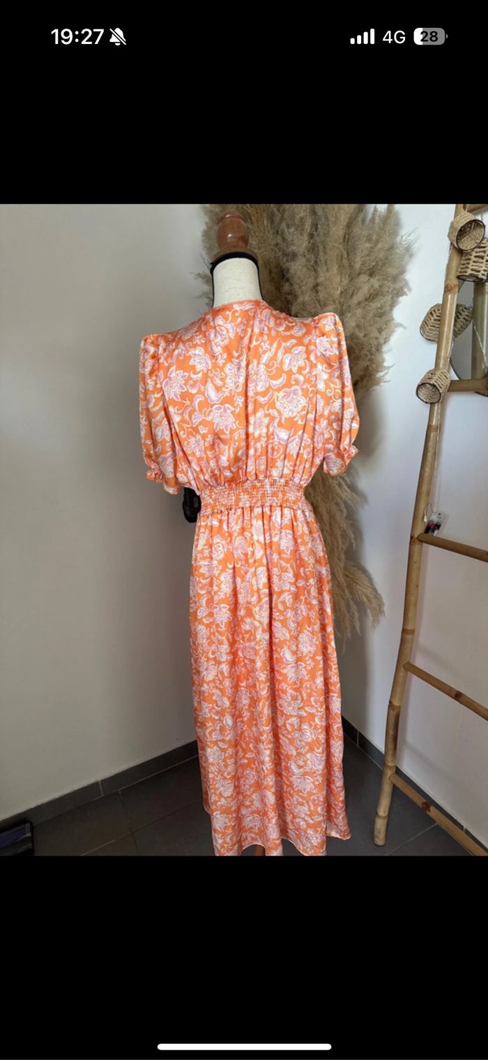 Robe longue chic soyeuse fleuri - photo numéro 9
