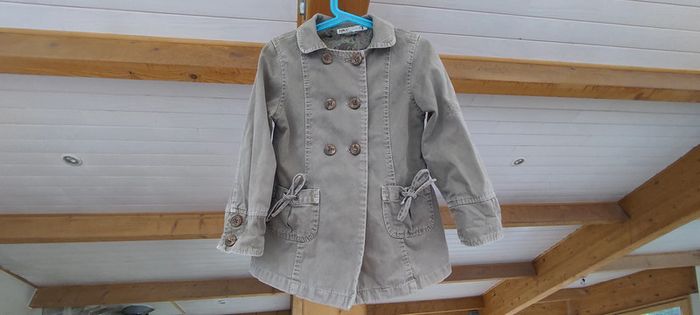 Veste mi saison Zara girls kaki taille 6 ans - photo numéro 2