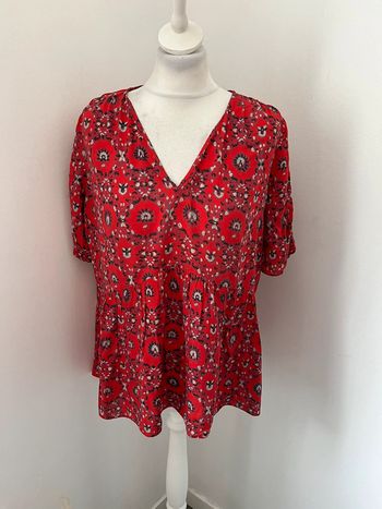 Blouse robe à fleurs col V Zapa S