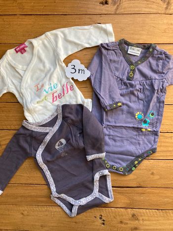 3 bodys manches longues