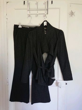 Tailleur gris foncé laine Sisley XS/S