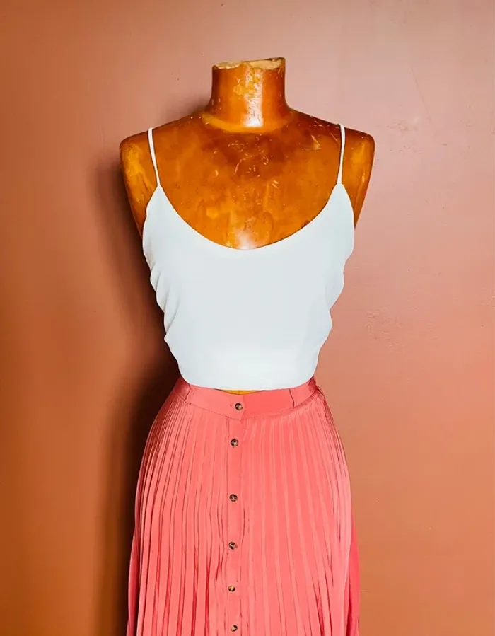 Blouse blanche fines bretelles