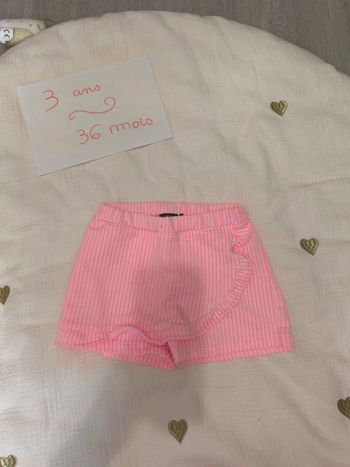 Short jupette rose fluo