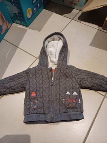 Sweat zippé a capuche 9 mois Tissaïa