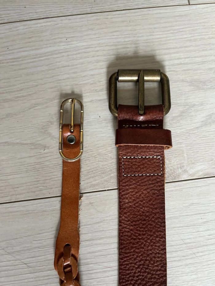 Lot de 2 ceinture en cuir femme 80 cms somewhere - photo numéro 3