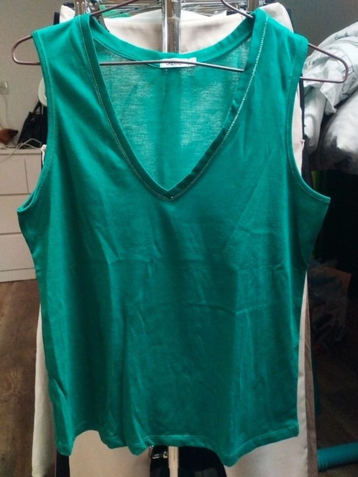Top vert Gémo taille S