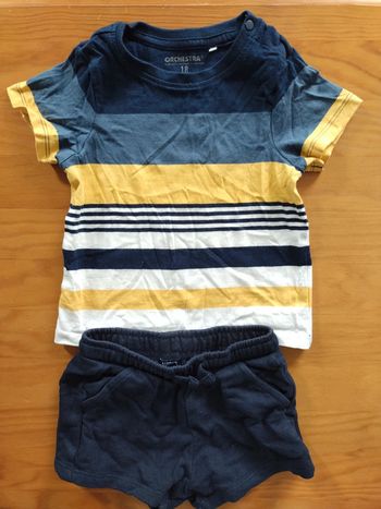 Ensemble short Kiabi et tee shirt Orchestra garçon 18 mois