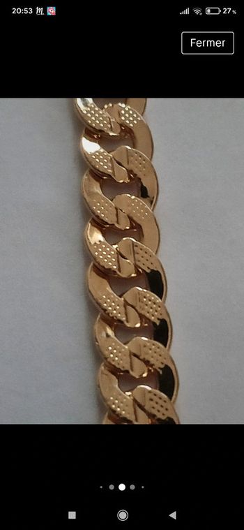 Bracelet mailles plaqué or