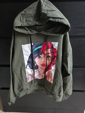 sweat a capuche kaki Princesse Disney