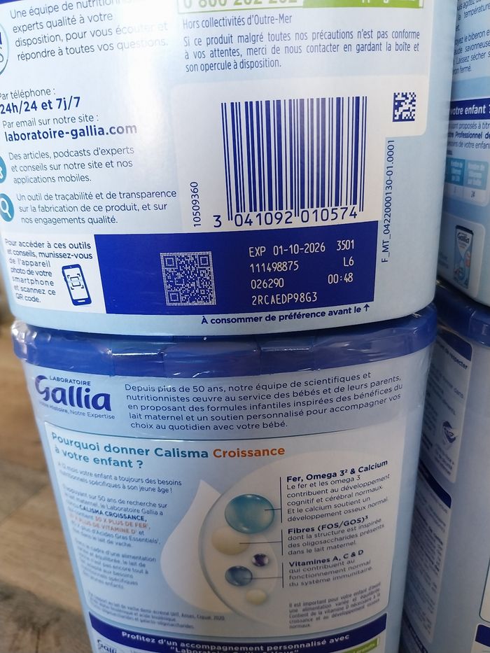 Lait gallia calisma croissance 3 ème âge - photo numéro 3