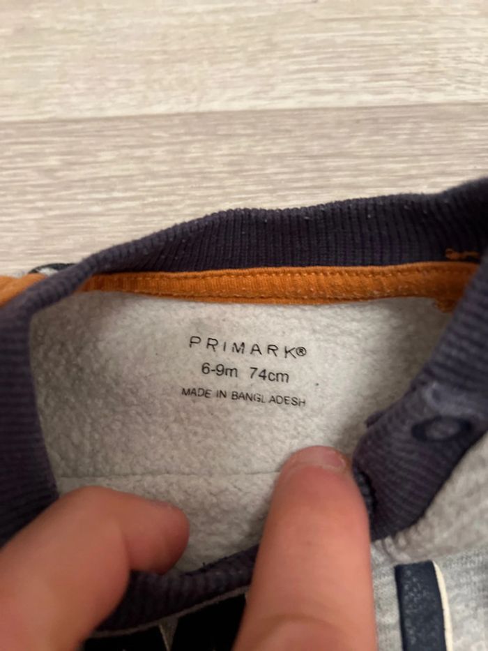 Pull sweat fin Primark 6/9mois - photo numéro 3