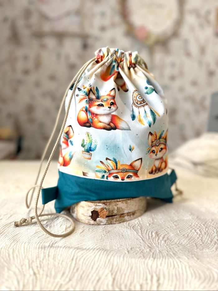 Sac à dos pochon renard indien - photo numéro 4