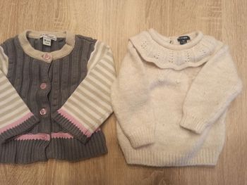 Lot gilet et pull chaud 9 mois
