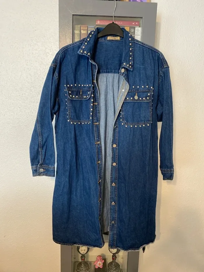 superbe veste en jean longue Bubblee taille 50 neuve