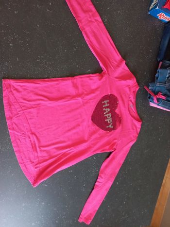 Tee shirt 10 ans Z grain de blé sequins reversibles