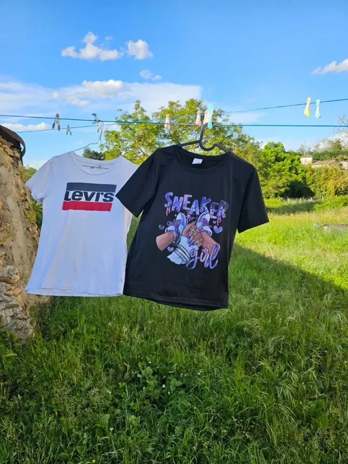 TEE shirt taille s +1 gratuit taille S femme fille noir - photo numéro 3