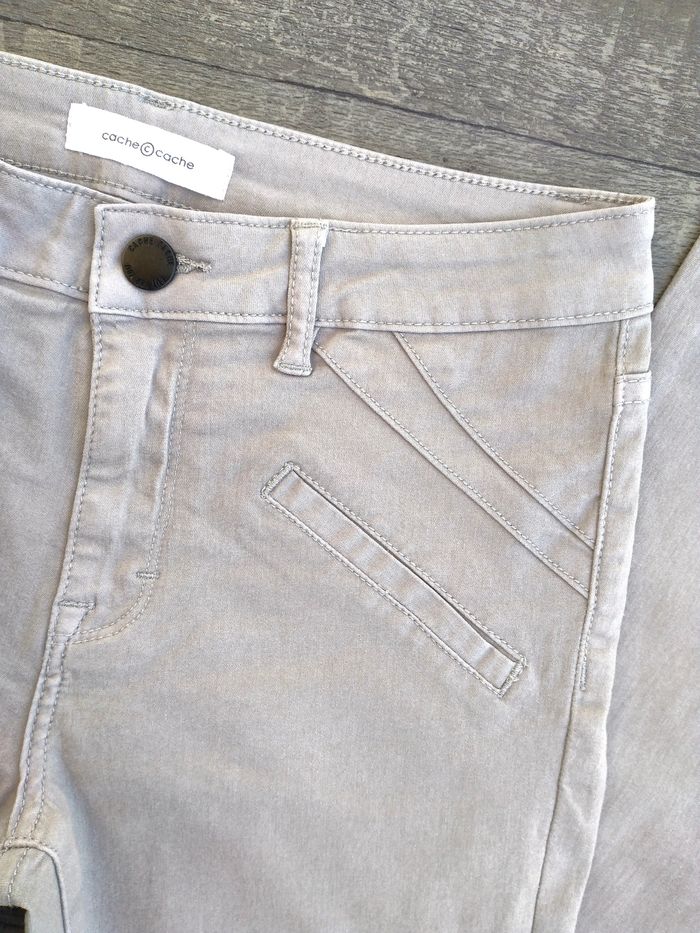 Pantalon skinny beige crème - Cache Cache - photo numéro 4