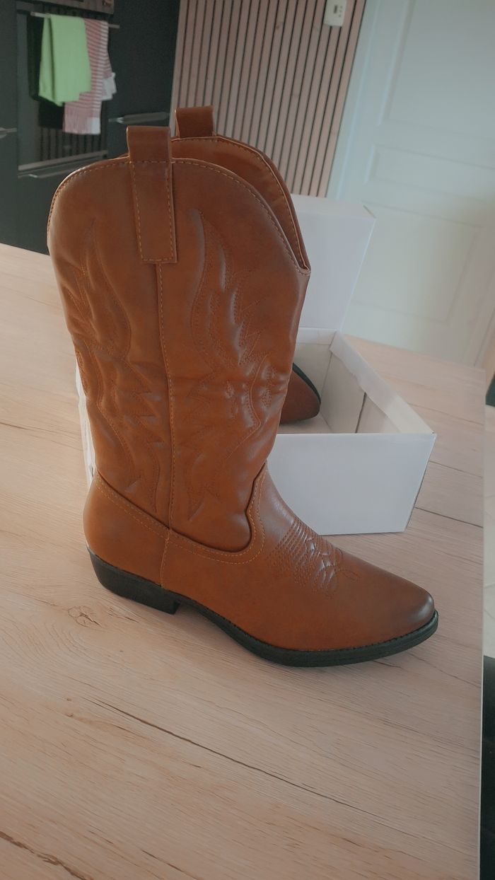 Bottes santiag camel neuves 38 - photo numéro 4