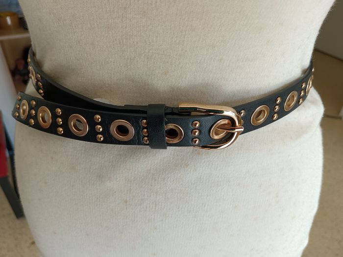 Ceinture 108 cm noir et doré - photo numéro 4