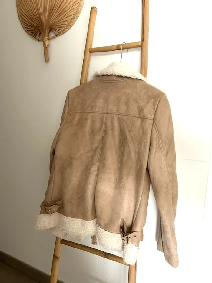 Veste daim/intérieur bouclette - photo numéro 4