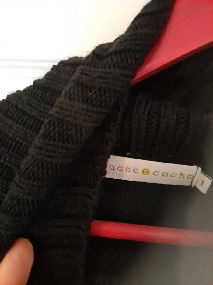 Poncho noir col roulé. - photo numéro 2