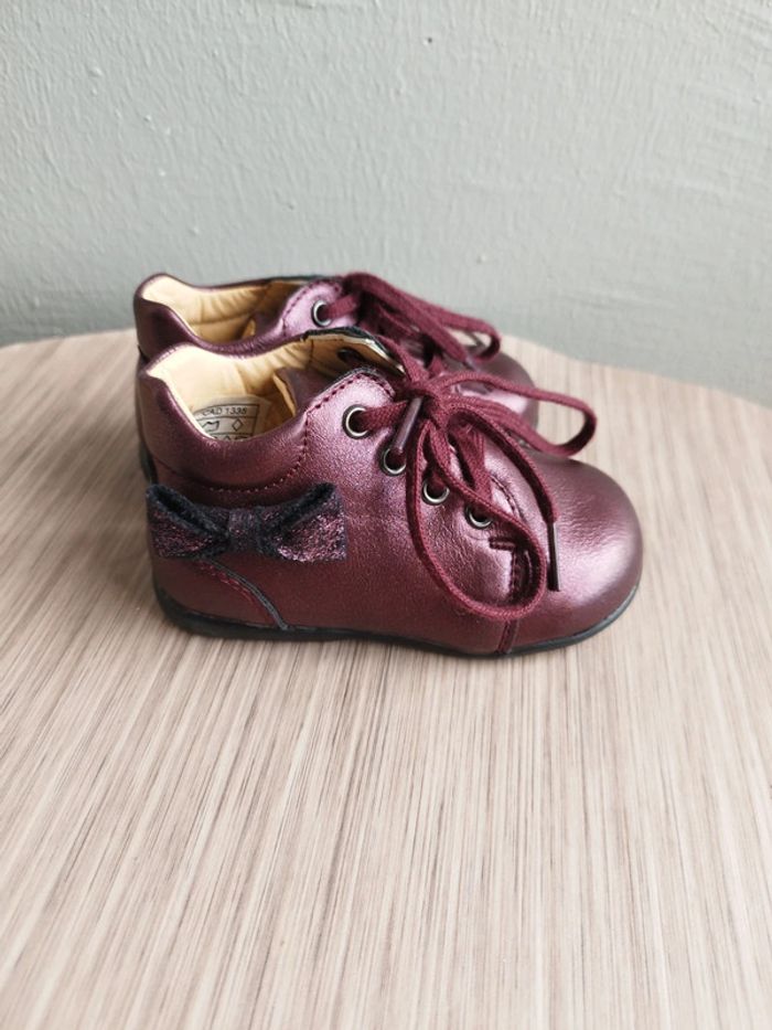 Bottines fille bordeaux taille 20 - photo numéro 2