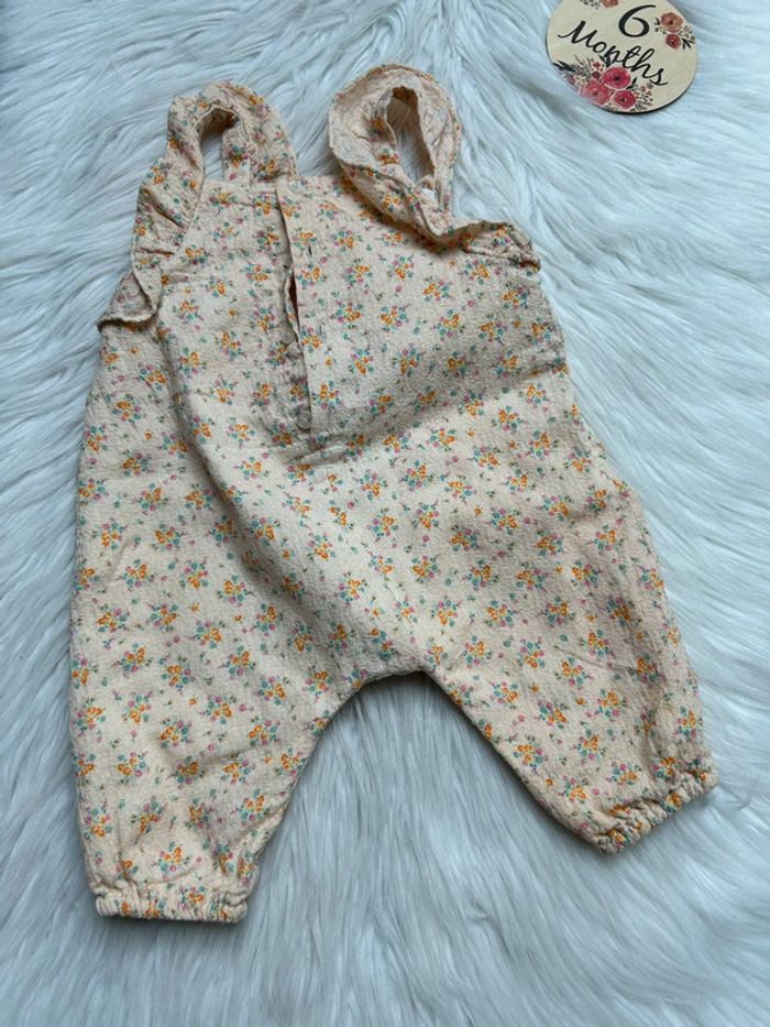 Salopette été Zara fleuri 6 mois - Bretelles volantées - photo numéro 5