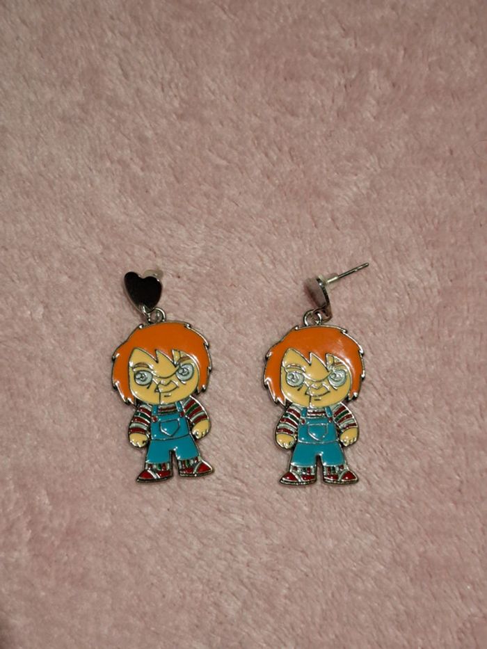 Boucles d'oreilles Chucky la poupée qui tue - photo numéro 3
