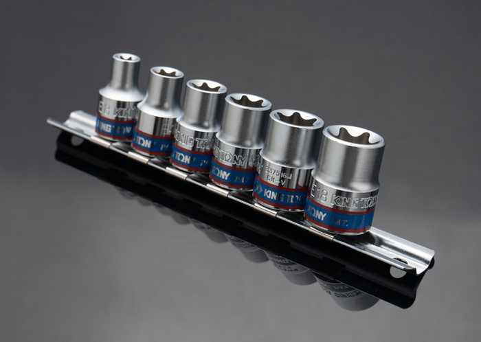 Jeu de douilles 3/8" TORX® sur rail - 6 pièces - king tony 3106PR - photo numéro 3
